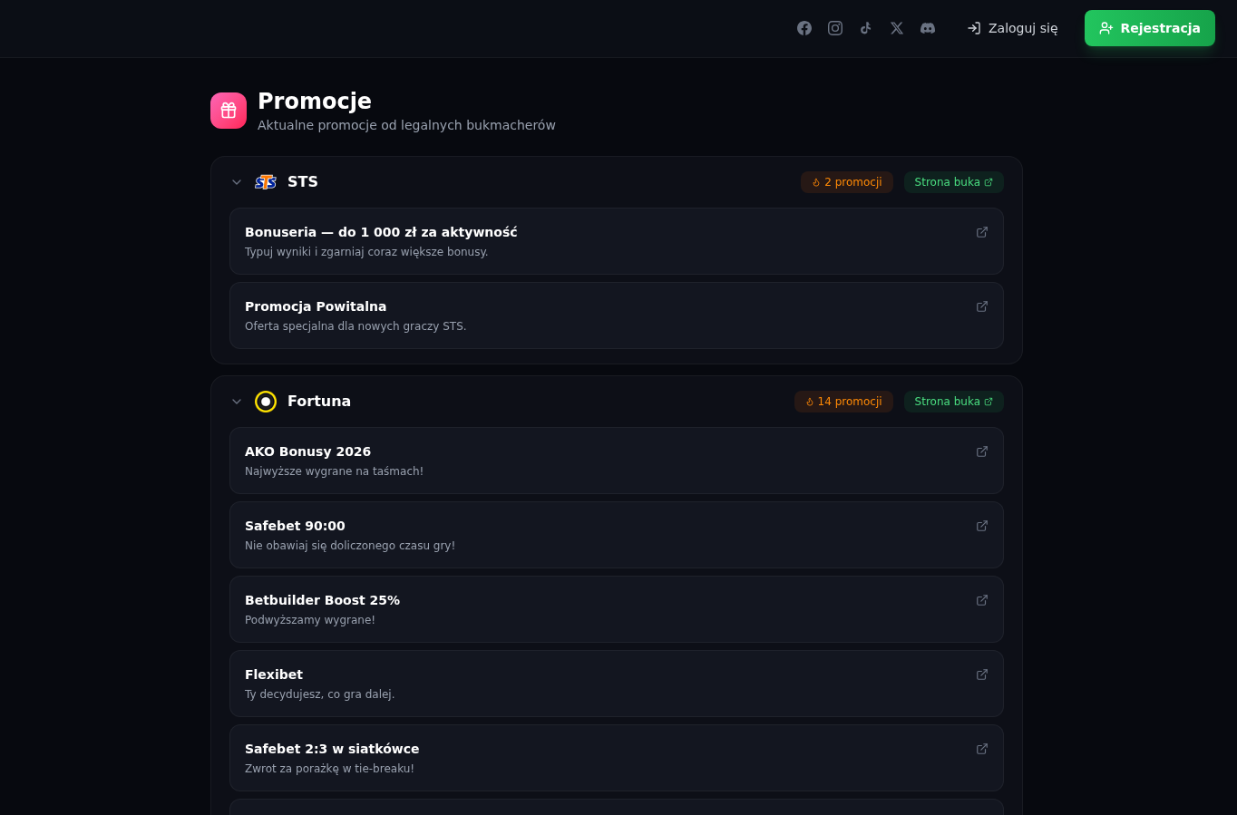 Promocje bukmacherów — DobryBuk